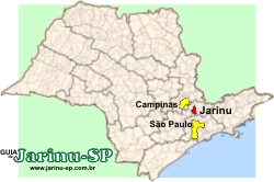 Mapa de localização do município de Jarinu SP